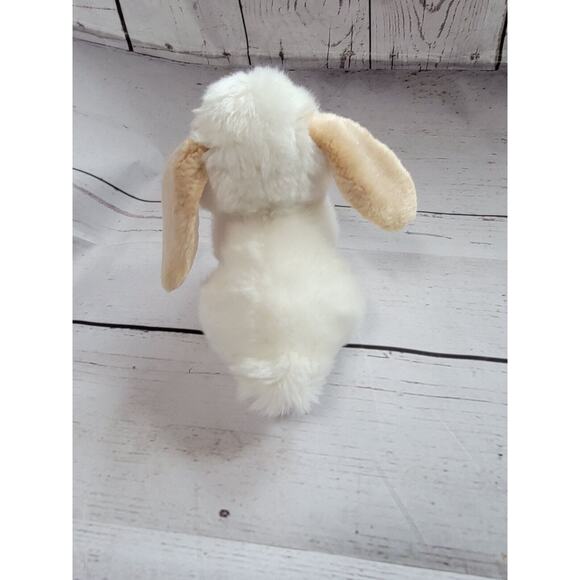 Miyoni by Aurora Rabbit Bunny White Tan ears 6” Plush Stuffed Animal Soft Easter - Picture 8 of 9
